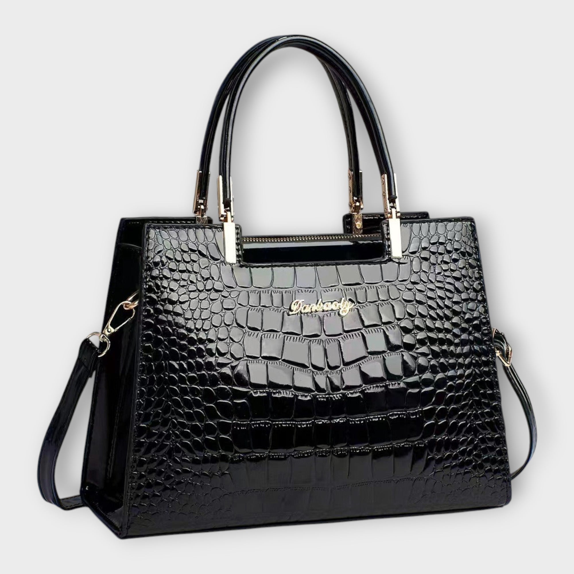 Erain - Sac en cuir de crocodile brillant