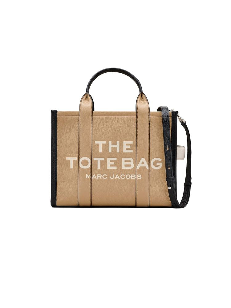 Marc Jacobs The Leather Medium Tote Bag - Beige