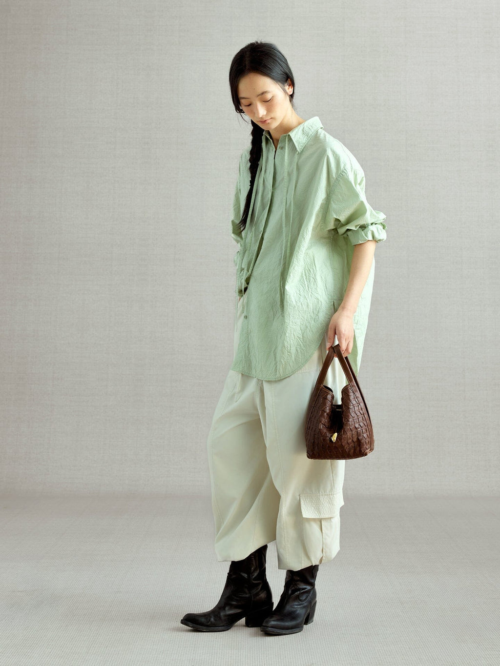 Songmont Lattice Bucket Bag - Onyx