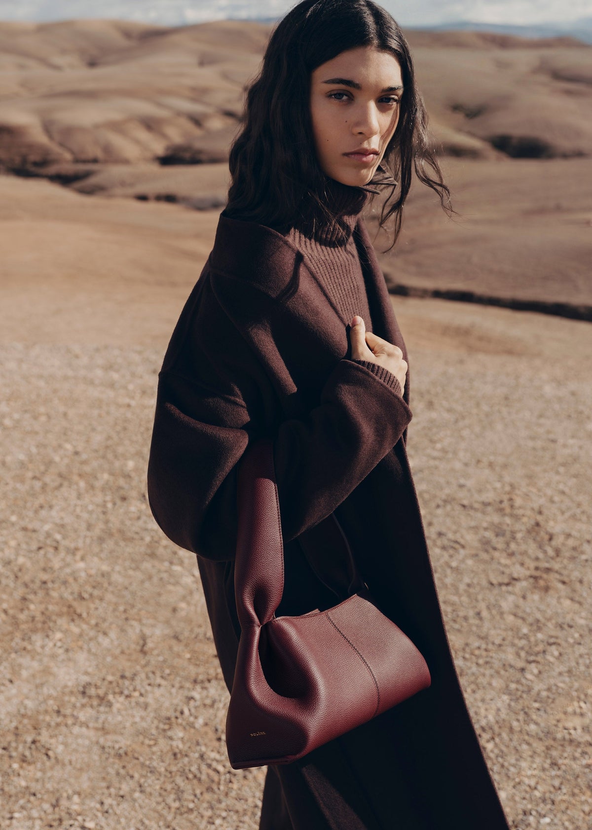 Polène Numéro Neuf East West - Cerise Noire Grainé