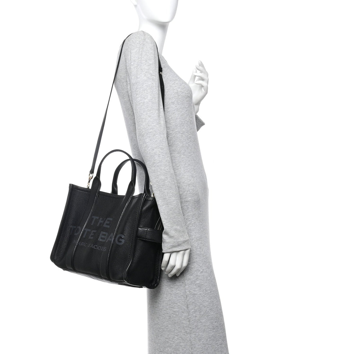 Marc Jacobs The Leather Medium Tote Bag - Black