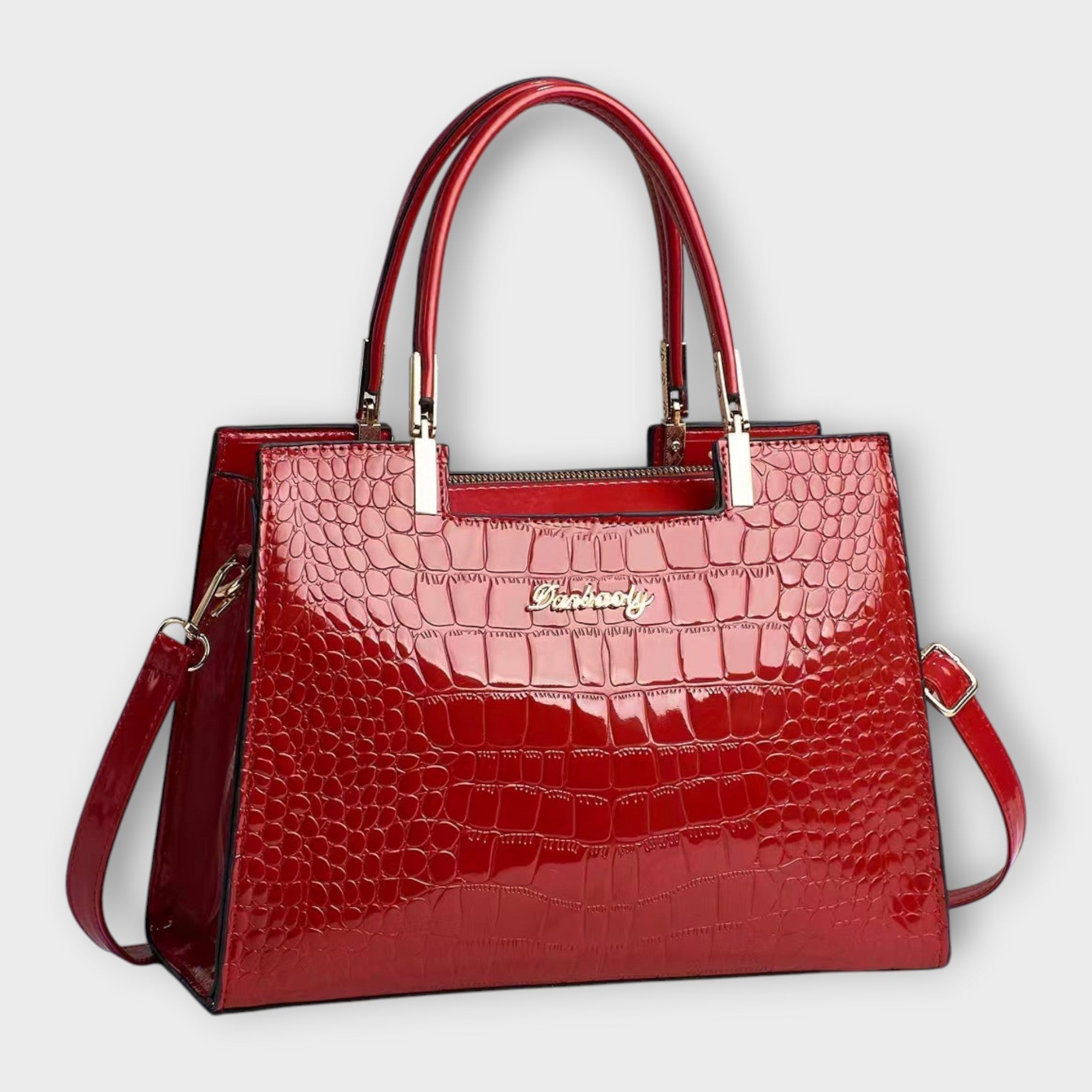 Erain - Sac en cuir de crocodile brillant