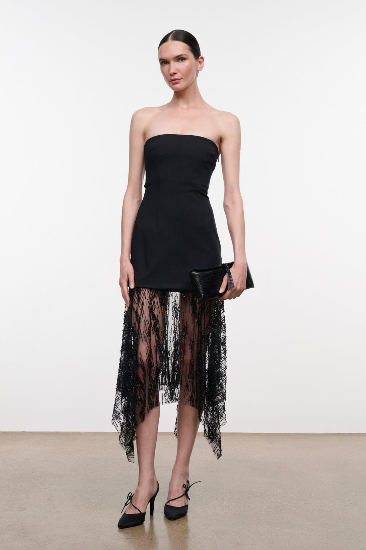 Staud Eve Clutch - Black Snake
