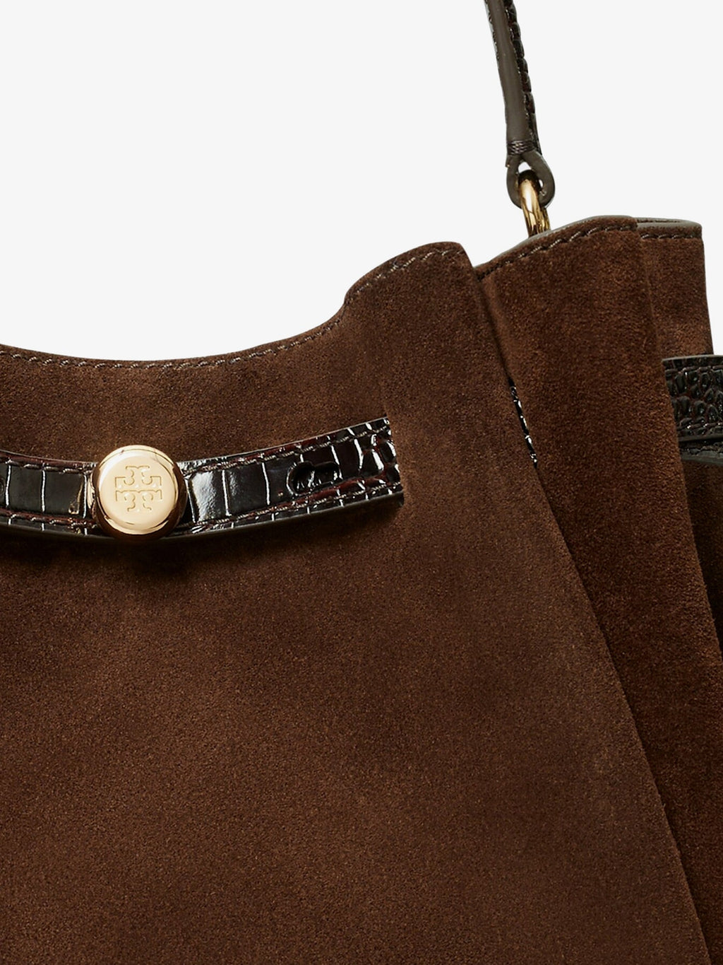 Tory Burch Romy Bucket Bag - Brown Suede