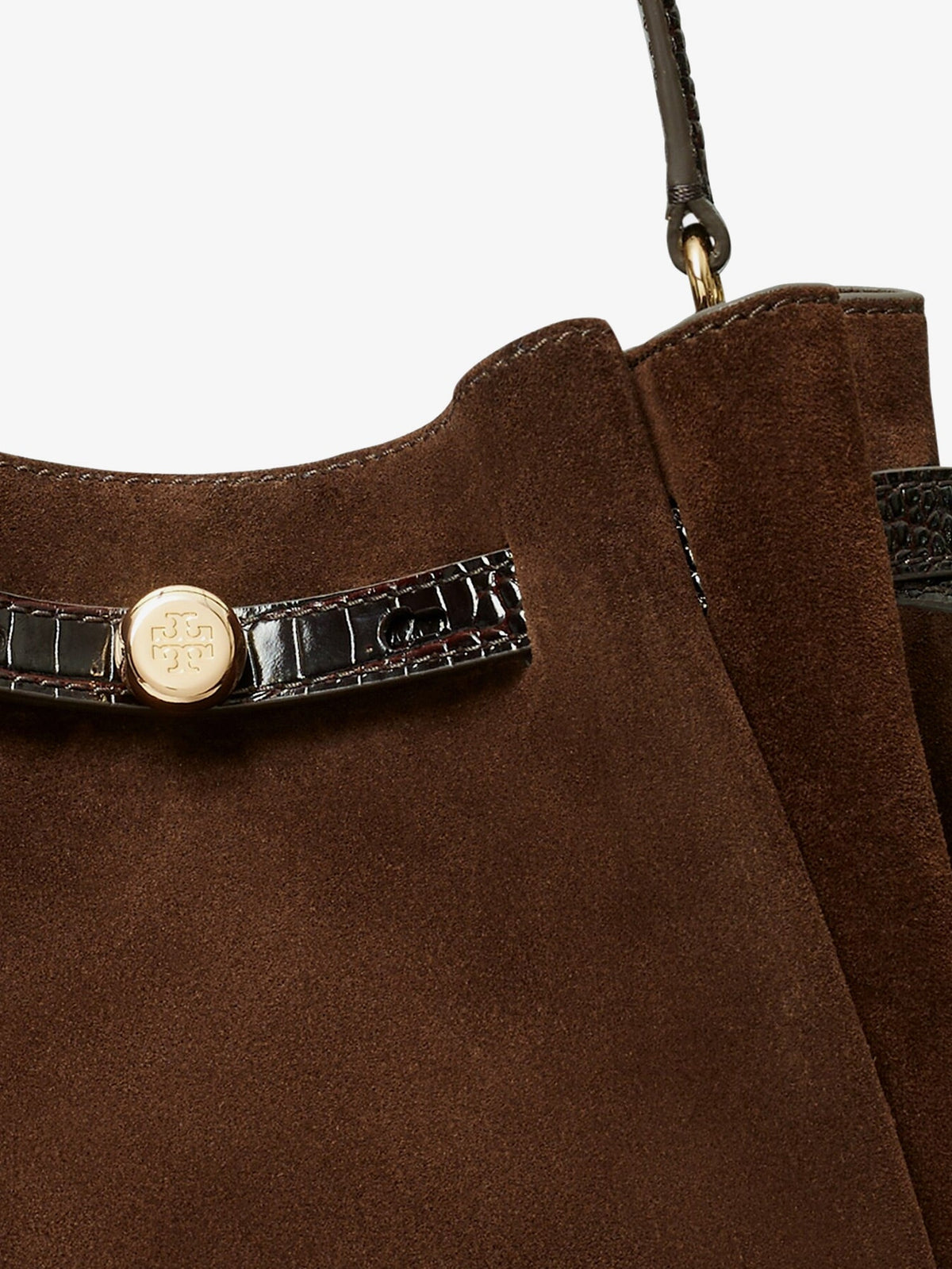 Tory Burch Romy Bucket Bag - Brown Suede
