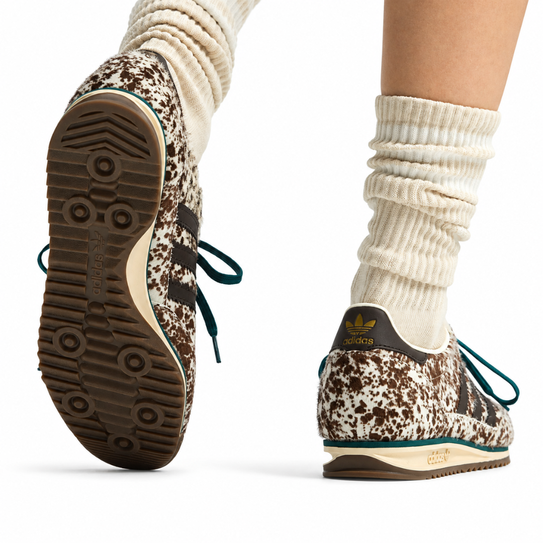 Adidas SL 72 OG - Pony Print Off White / Dark Brown / Rich Green