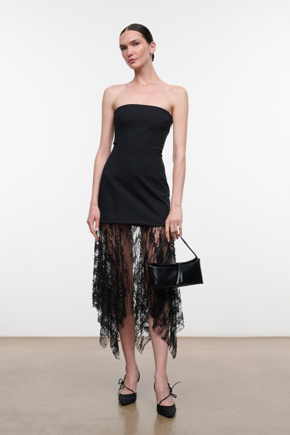 Staud Eve Clutch - Black Snake