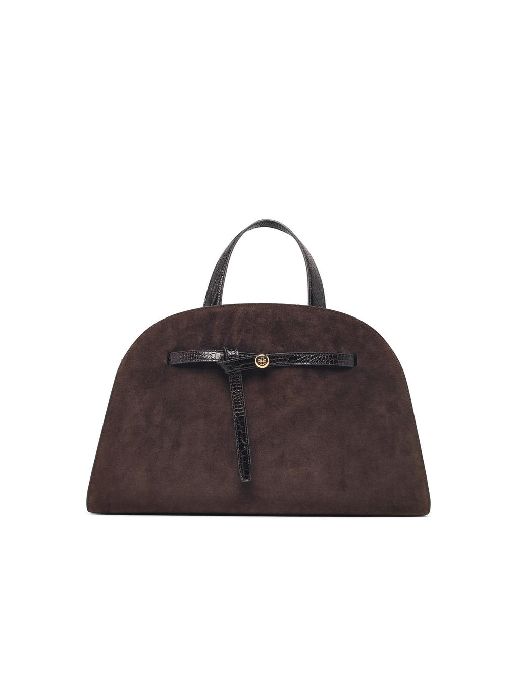 Tory Burch Romy Top Case Bag - Brown Suede