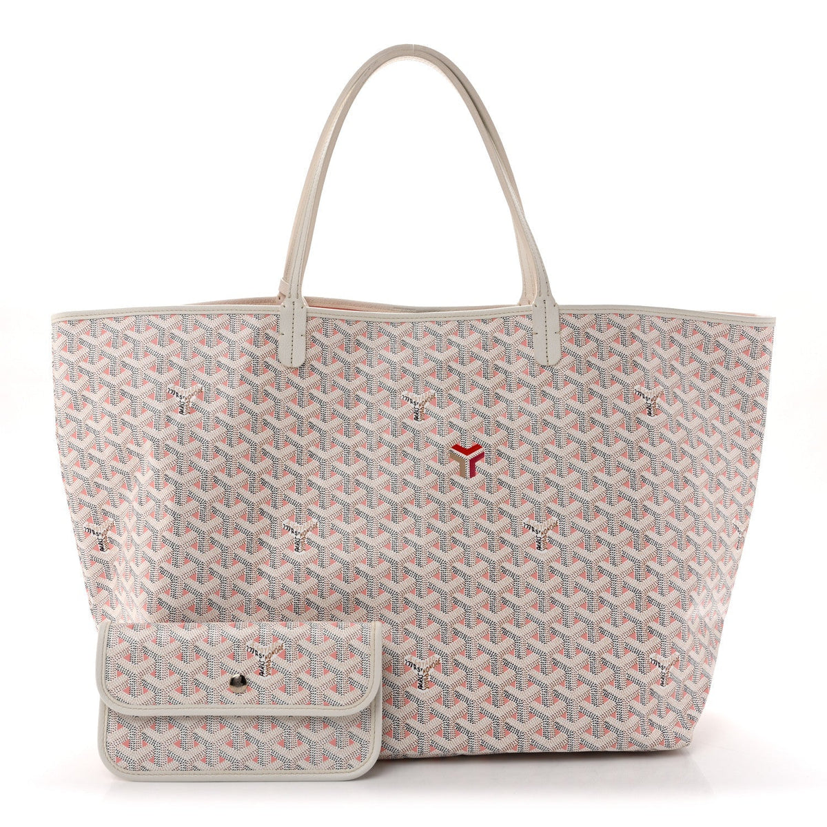 Goyard Saint Louis Claire Voie GM Tote - White / Pink
