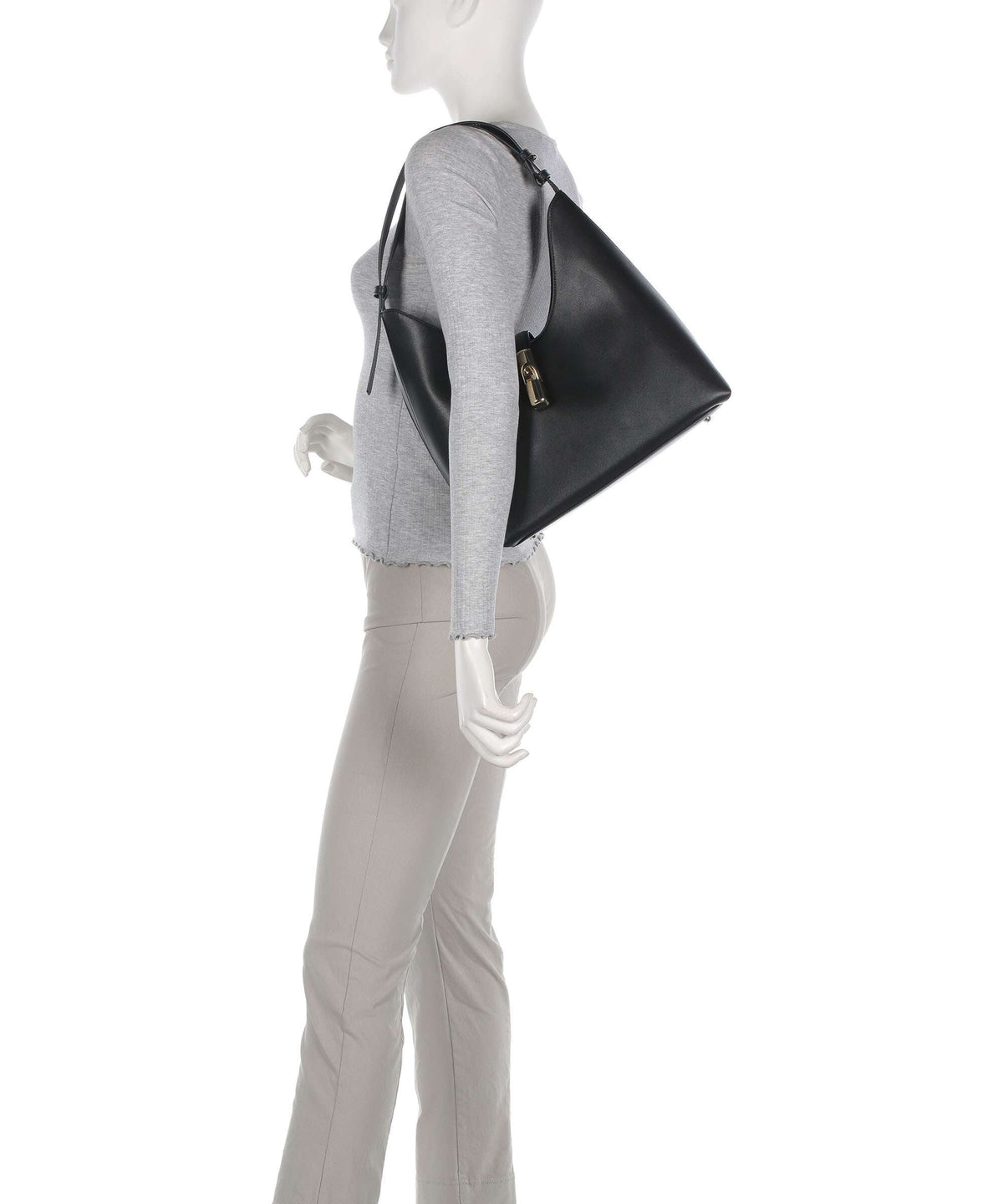 Furla Goccia M Hobo Bag - Black