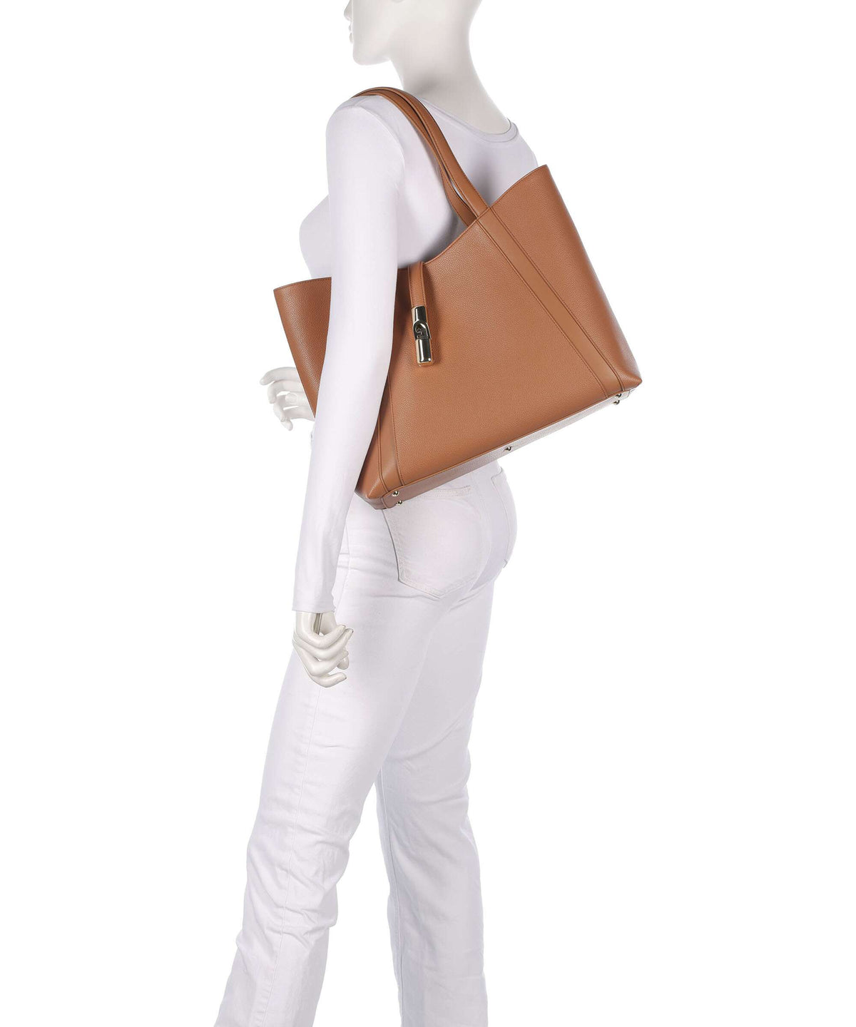 Furla Goccia L Tote Bag - Brandy
