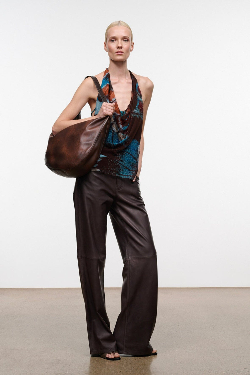 Staud Levi Hobo Bag - Espresso Distressed