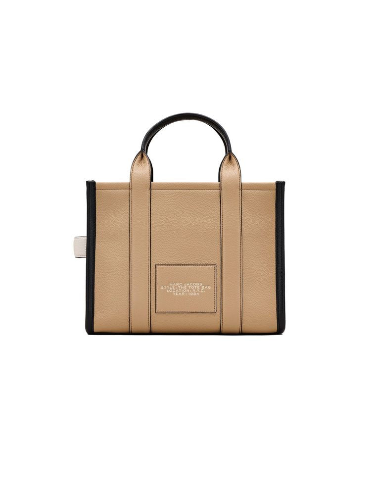 Marc Jacobs The Leather Medium Tote Bag - Beige