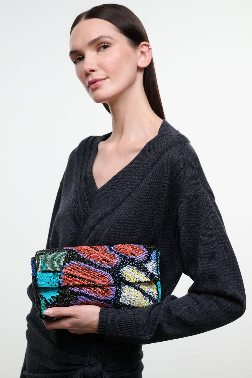 Staud Timmy Shoulder Bag - Butterfly Chrome