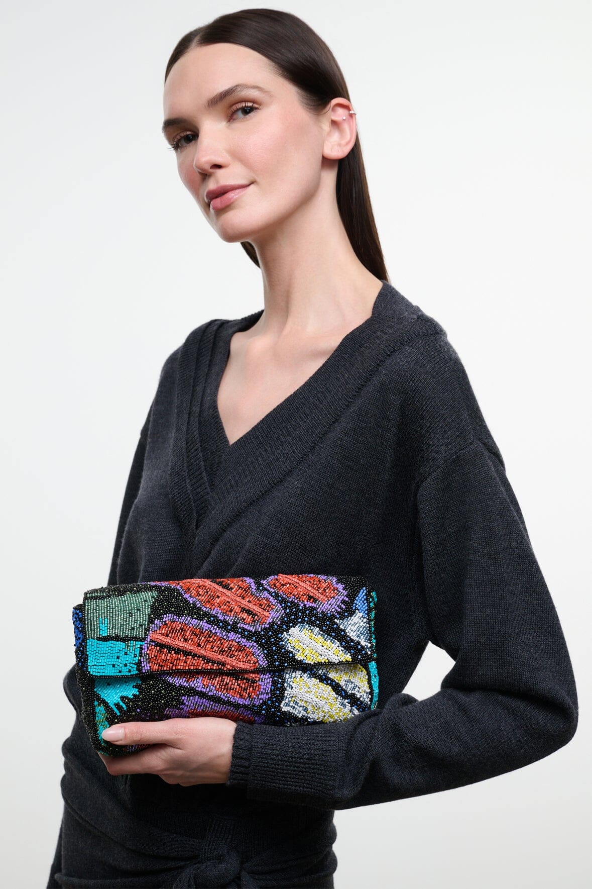 Staud Timmy Shoulder Bag - Butterfly Chrome