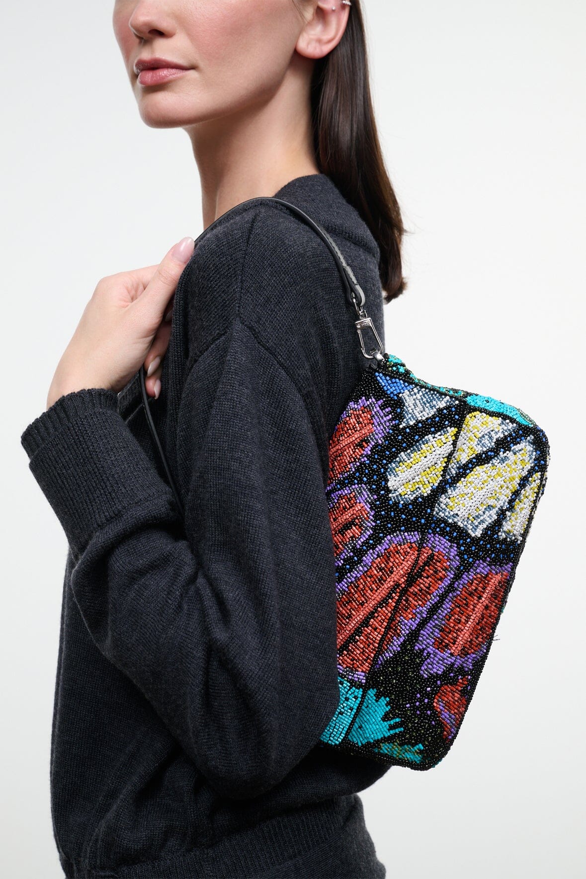 Staud Timmy Shoulder Bag - Butterfly Chrome