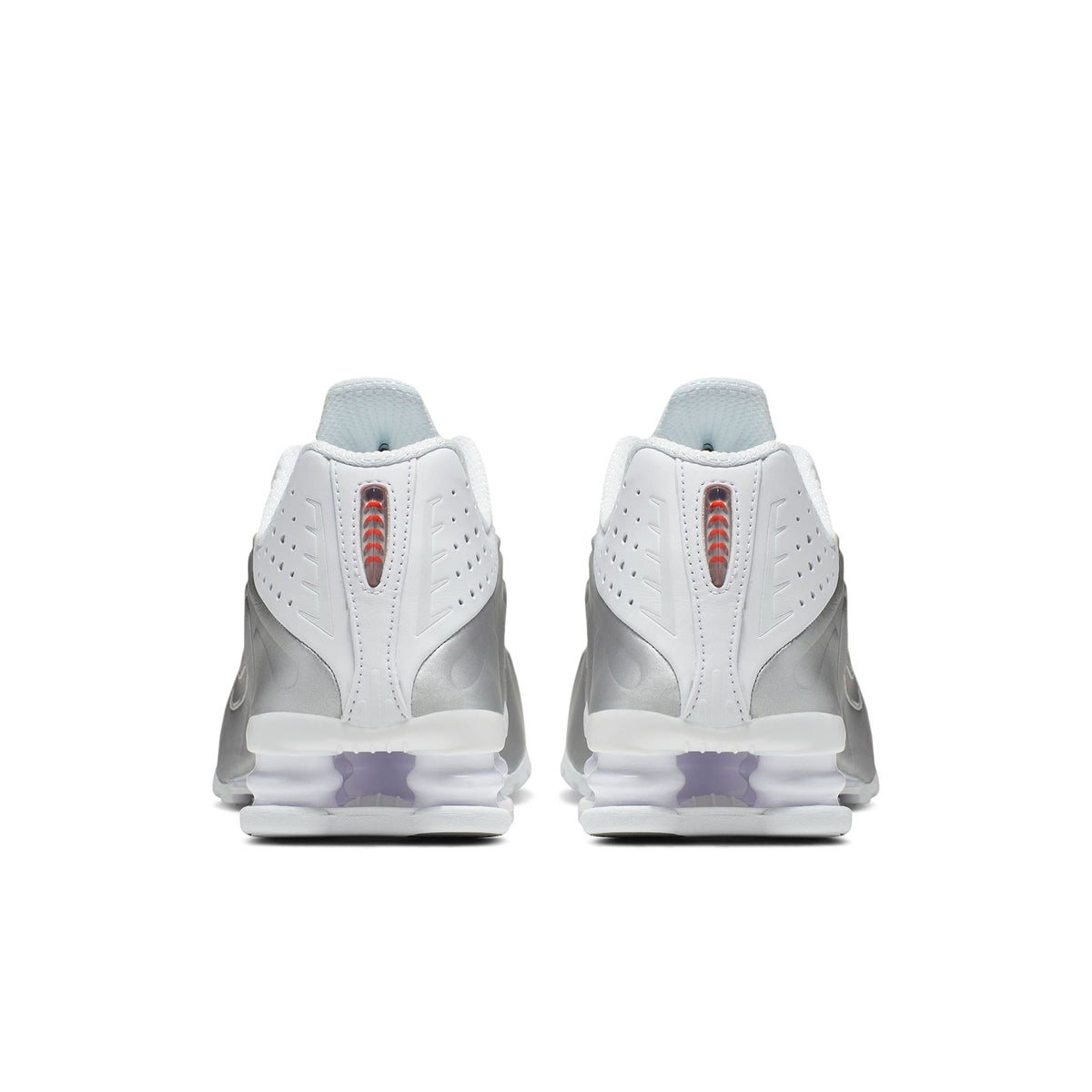 Nike Shox R4 - White / Metallic Silver / Max Orange