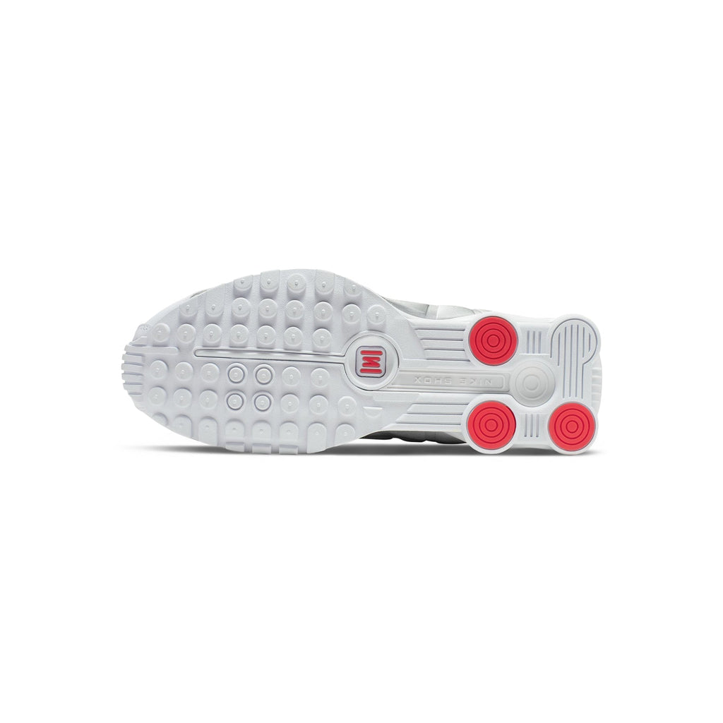 Nike Shox R4 - White / Metallic Silver / Max Orange