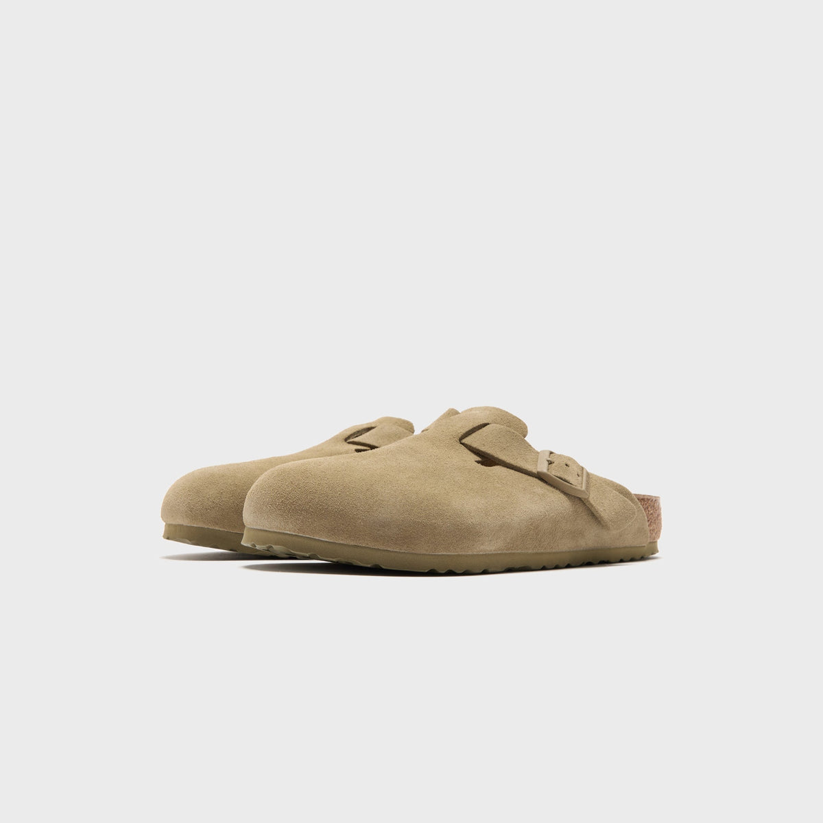 Birkenstock Boston Suede Leather - Faded Khaki