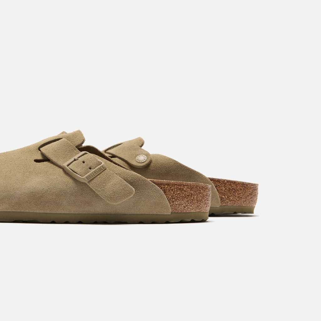 Birkenstock Boston Suede Leather - Faded Khaki