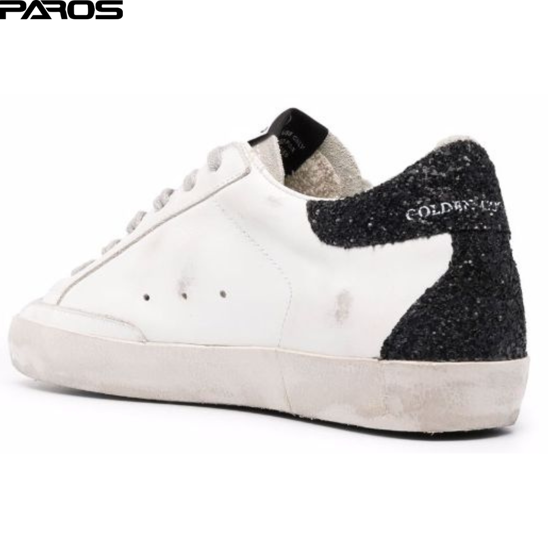 Golden Goose Super-Star - White / Gold Glitter