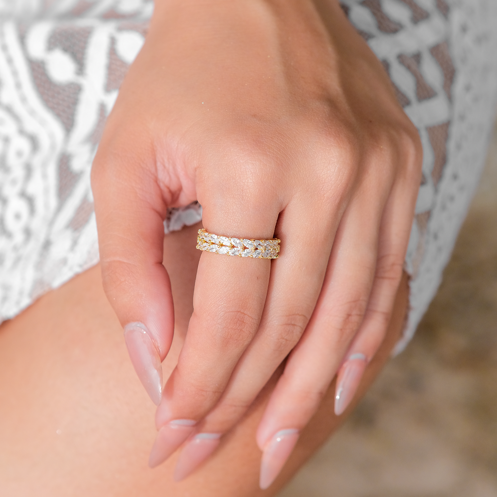 Bague Clarisse motif en or à diamants pour femme