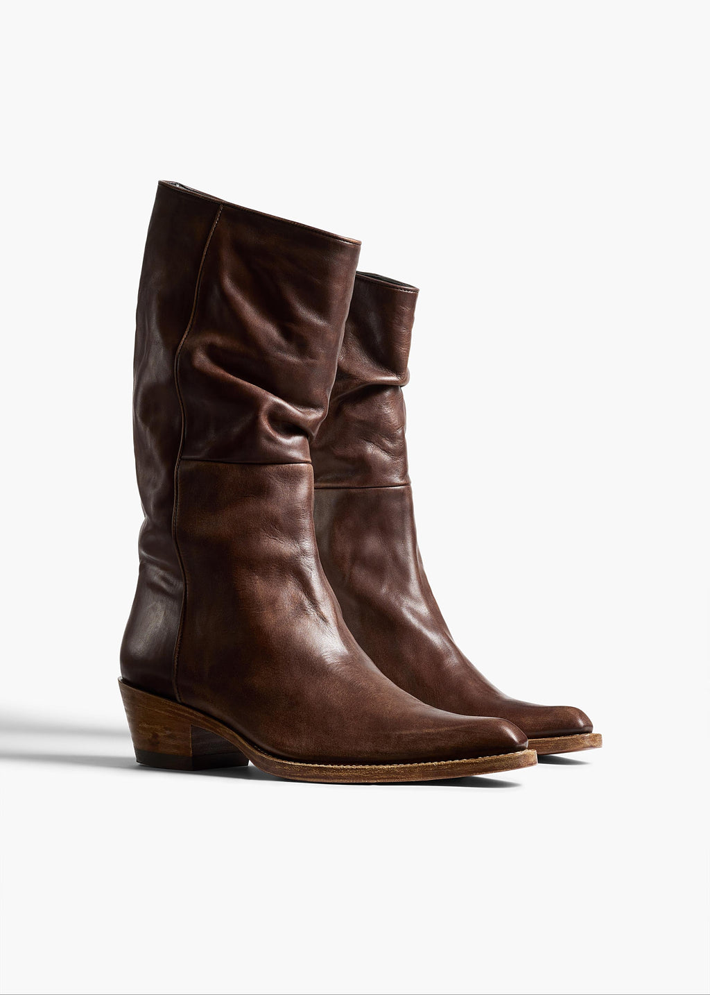 Khaite Clive Boot - Dark Brown Leather