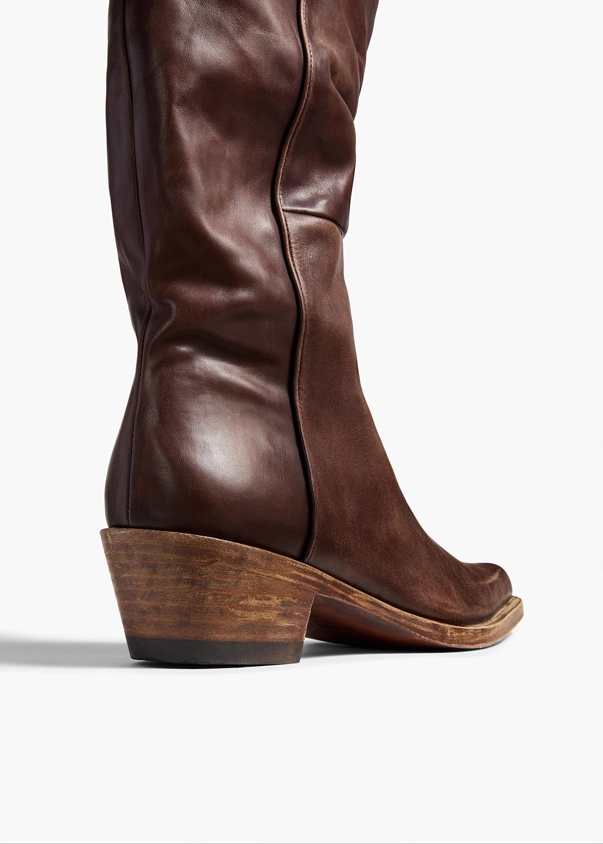 Khaite Clive Boot - Dark Brown Leather
