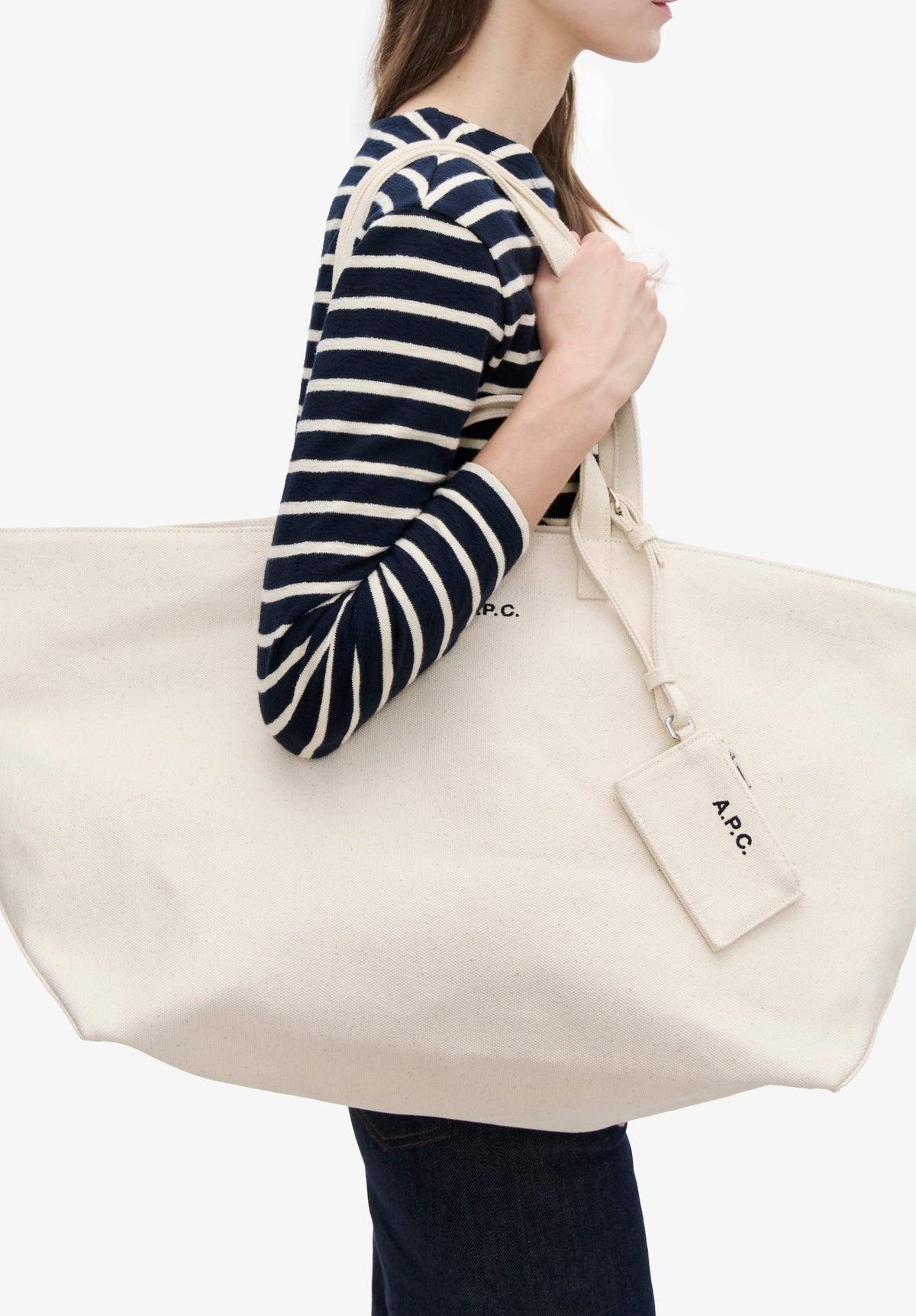 A.P.C. Drummer Toile Bag - Ecru