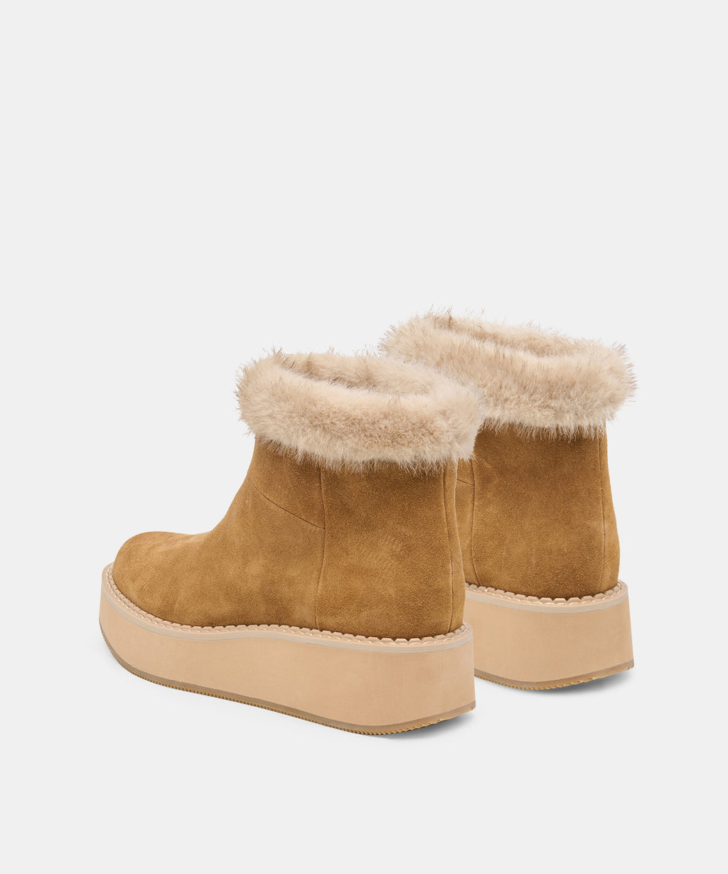 Dolce Vita Anders H2O Booties - Light Brown Suede