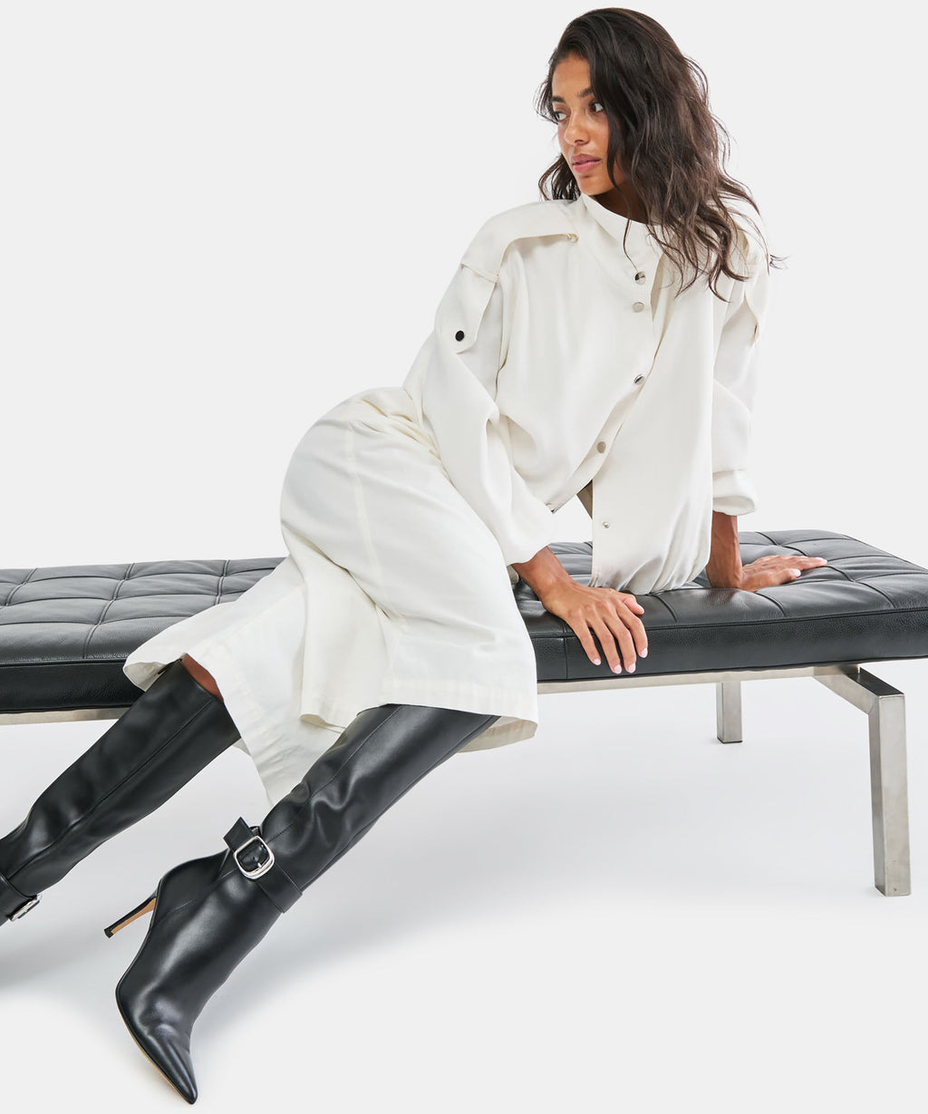 Dolce Vita Kinzy Narrow Calf Boots - Black Leather