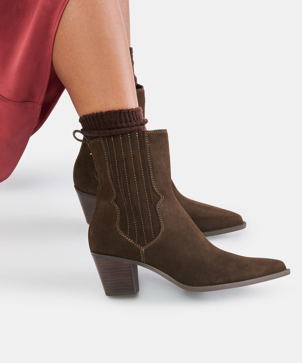 Dolce Vita Soline H2O Booties - Espresso Suede