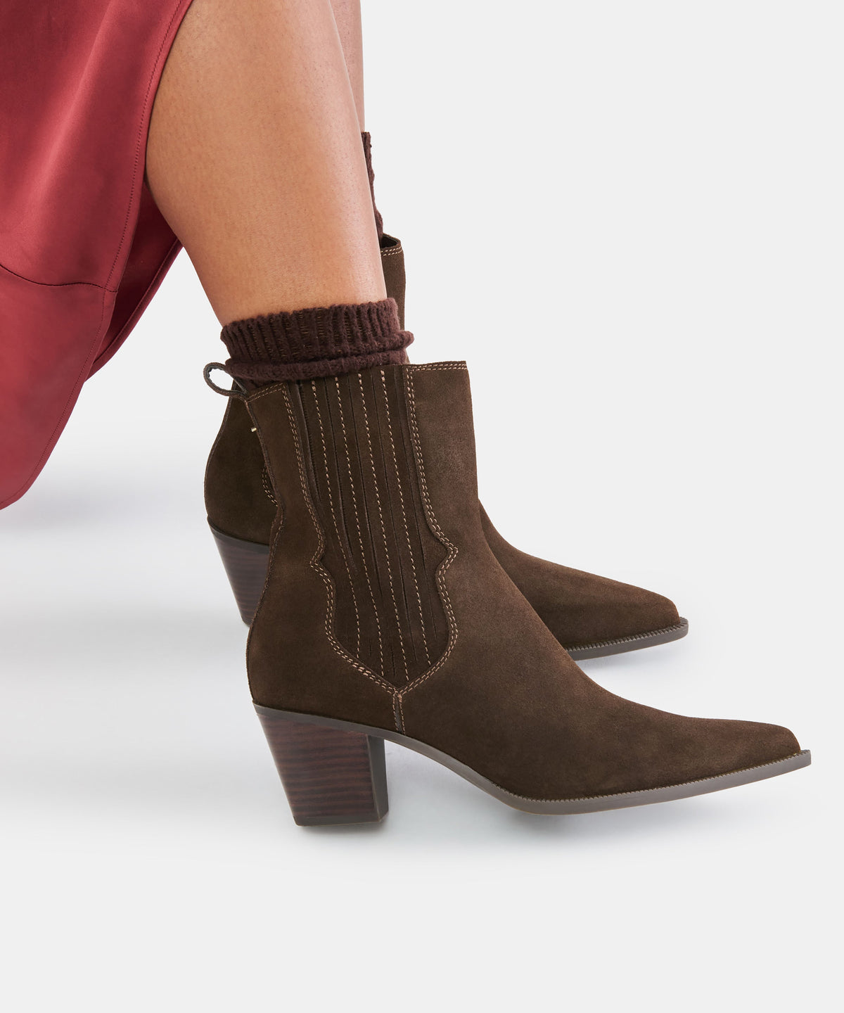 Dolce Vita Soline H2O Booties - Espresso Suede