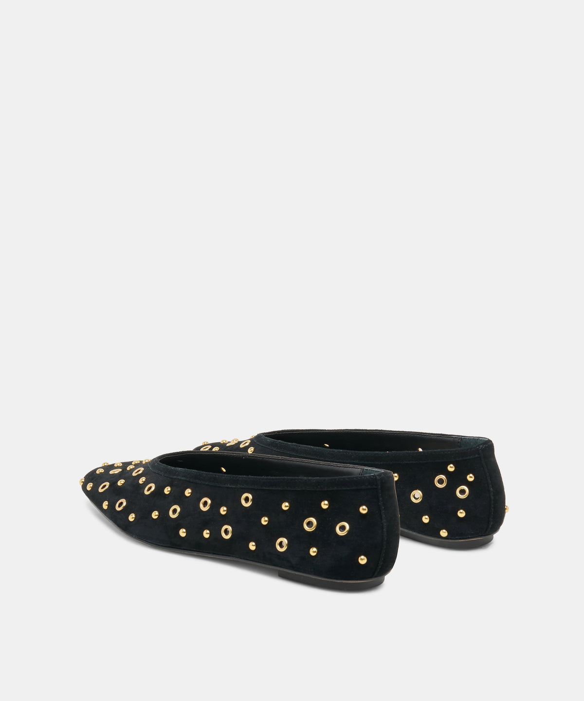 Dolce Vita Caret Stud Ballet Flats - Onyx Suede