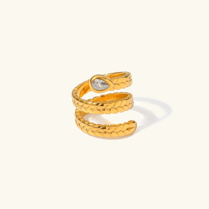 Bague serpent Davina en or 18 carats pour femme