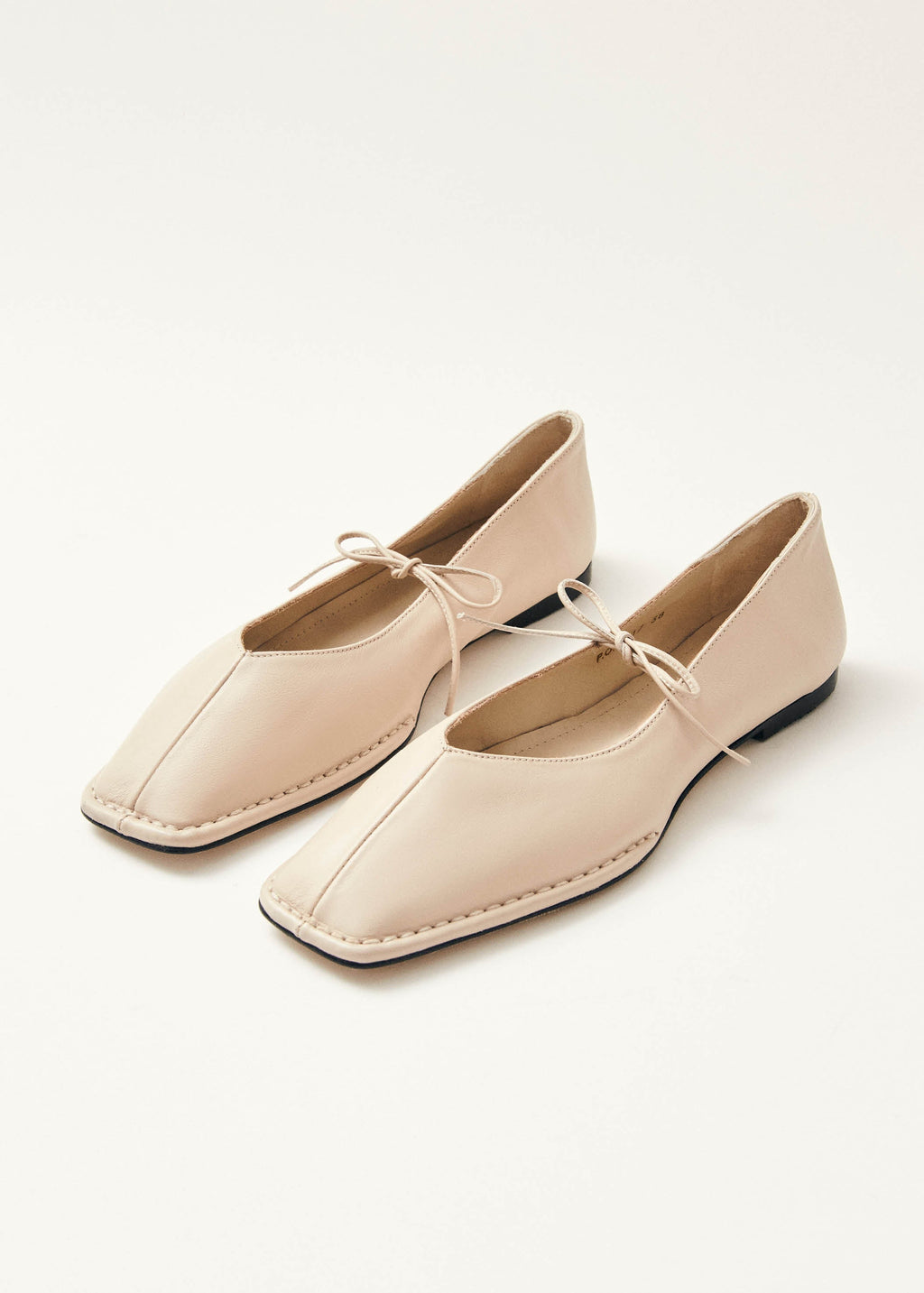 Alohas Sway Leather Ballet Flats - Cream
