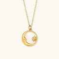 Collier Evangeline lune en or 18 carats pour femme