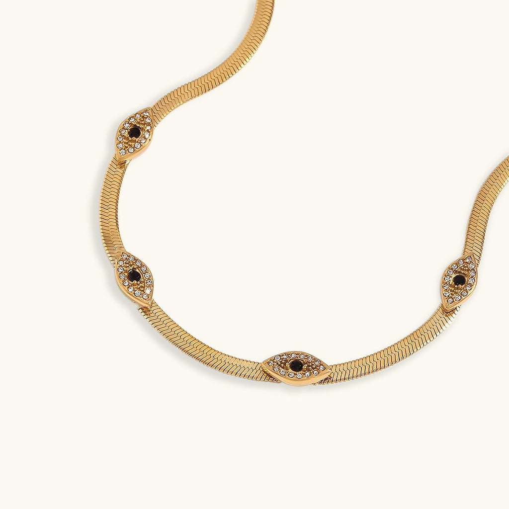 Collier Faunne œil protecteur en or pour femme