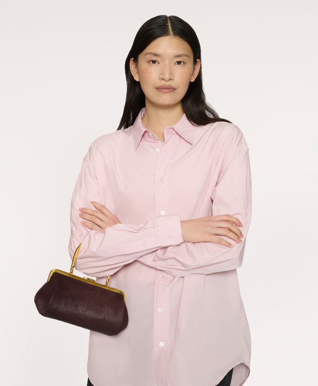 Mansur Gavriel Pina Evening Bag - Plum Ponyhair