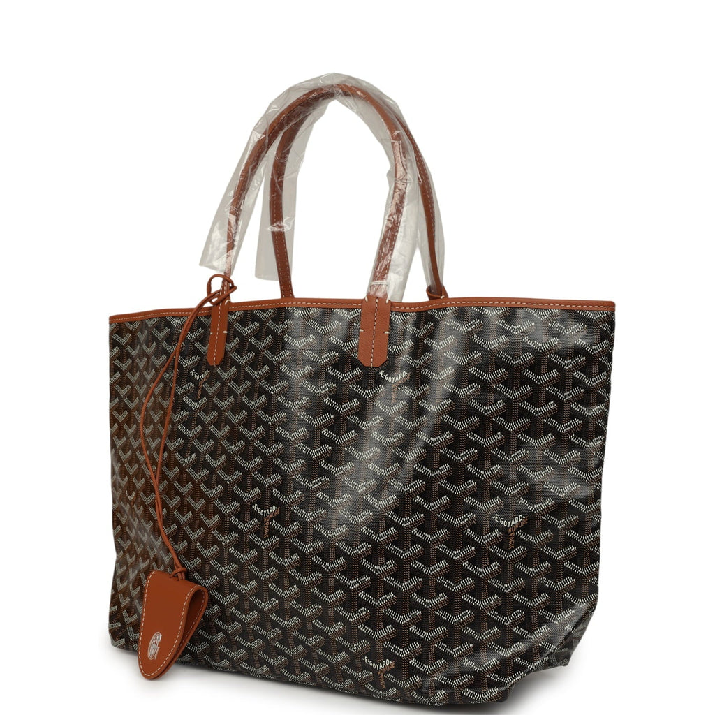 Goyard Saint Louis PM Tote - Black / Tan