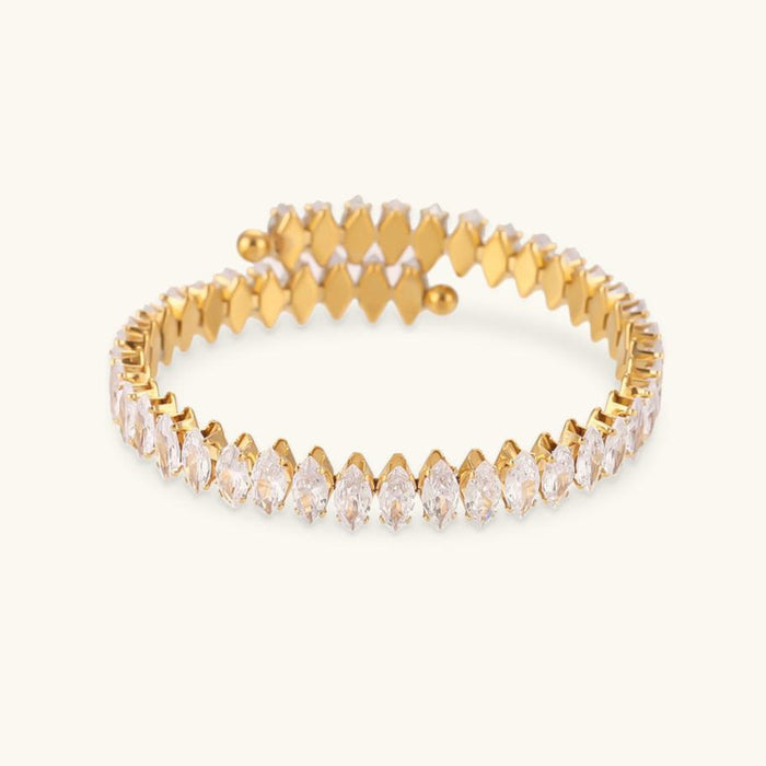 Bracelet Genevieve en or à diamants pour femme