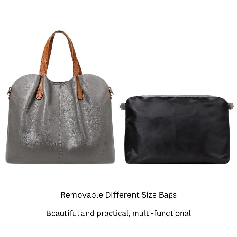 Alana | Sacs à main en cuir véritable Sac à main femme en cuir de vachette grain litchi