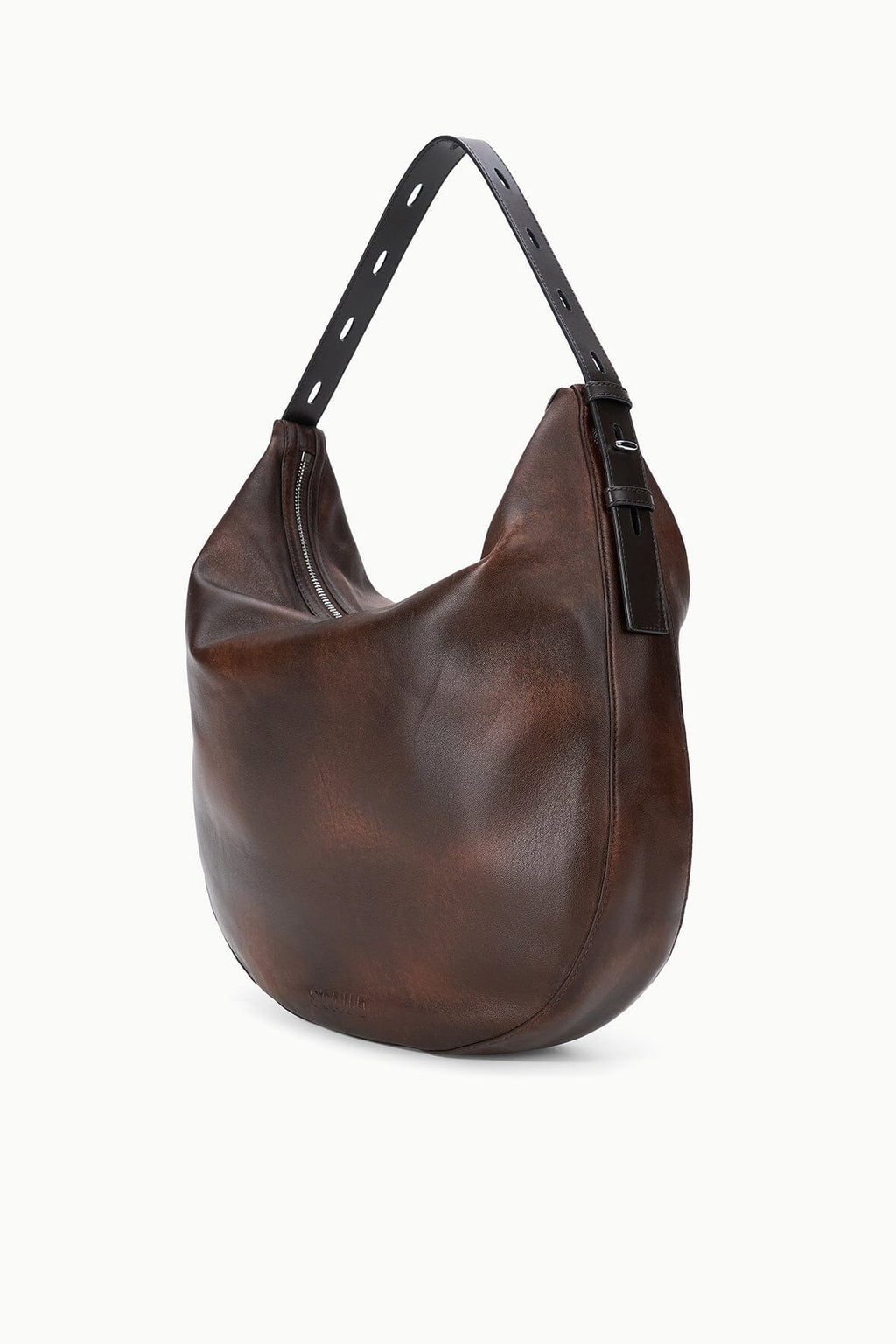 Staud Levi Hobo Bag - Espresso Distressed