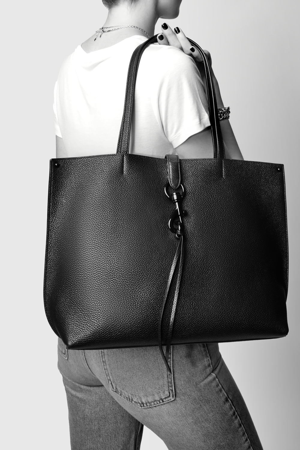 Rebecca Minkoff Megan Tote - Black / Black Shellac