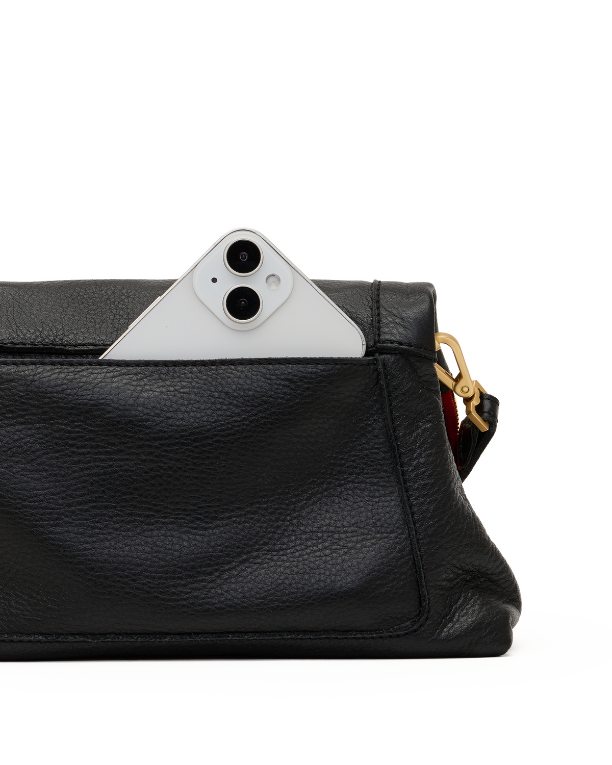 Hammitt Beverly Medium - Black / Brushed Gold Red Zip