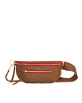 Hammitt Charles Crossbody Medium - Mahogany Pebble / Brushed Gold Red Zip