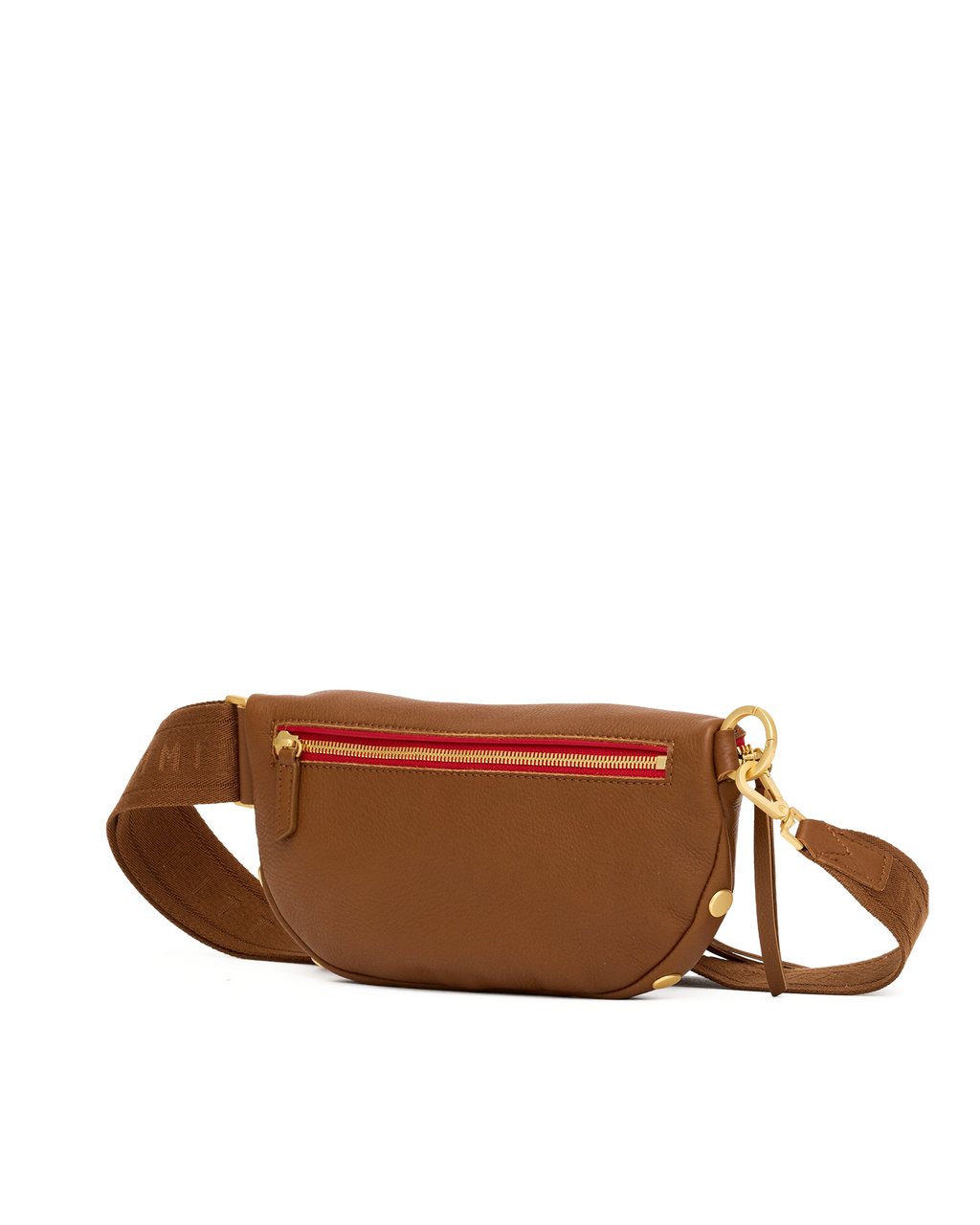 Hammitt Charles Crossbody Medium - Mahogany Pebble / Brushed Gold Red Zip