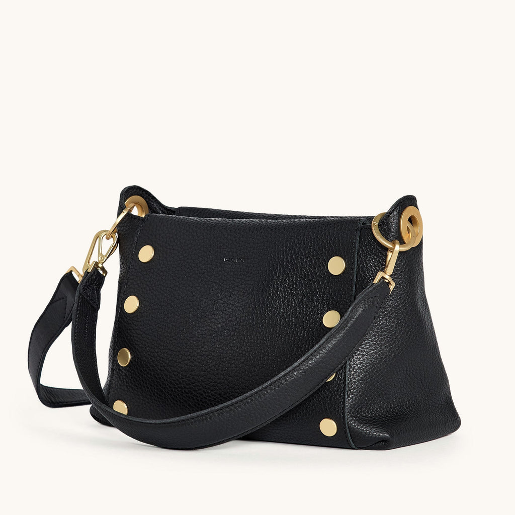 Hammitt Bryant Medium - Black / Brushed Gold Red Zip