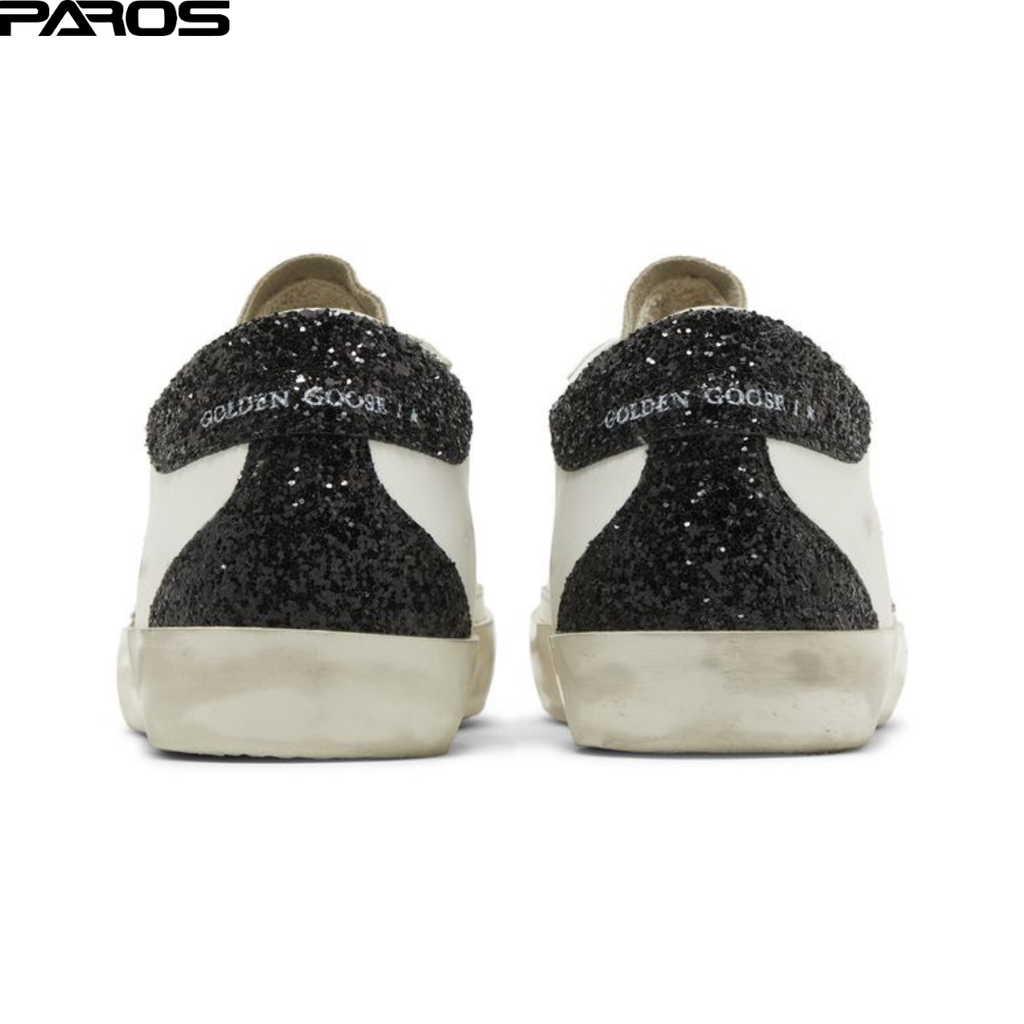 Golden Goose Super-Star - White / Mauve Pink Glitter
