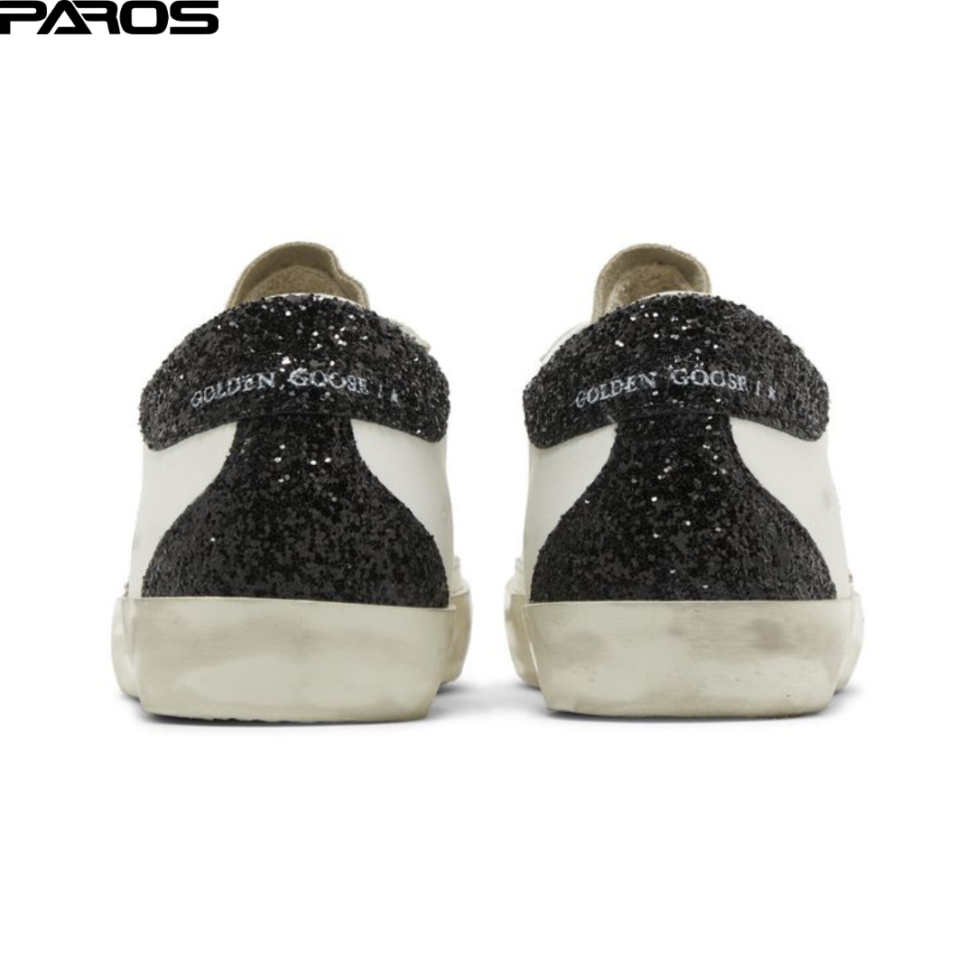 Golden Goose Super-Star - White / Mauve Pink Glitter